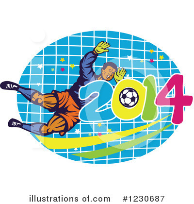 Royalty-Free (RF) Soccer Clipart Illustration by patrimonio - Stock Sample #1230687