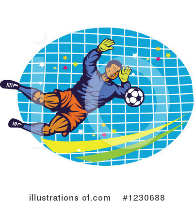 Royalty-Free (RF) Soccer Clipart Illustration by patrimonio - Stock Sample #1230688