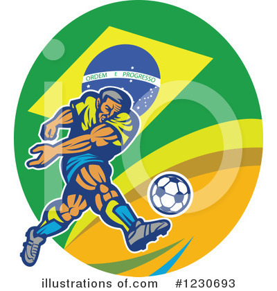 Royalty-Free (RF) Soccer Clipart Illustration by patrimonio - Stock Sample #1230693