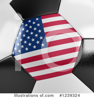 American Flag Clipart #1239324 by stockillustrations