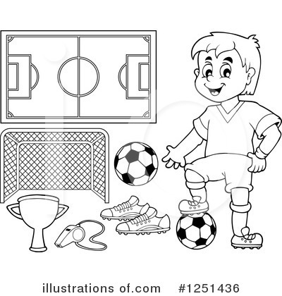 Royalty-Free (RF) Soccer Clipart Illustration by visekart - Stock Sample #1251436