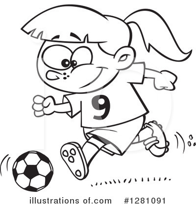 Royalty-Free (RF) Soccer Clipart Illustration by toonaday - Stock Sample #1281091