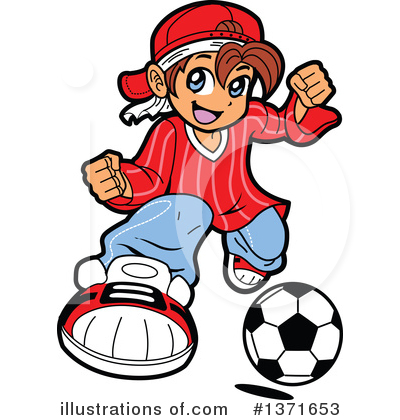 Royalty-Free (RF) Soccer Clipart Illustration by Clip Art Mascots - Stock Sample #1371653