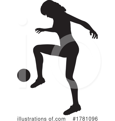 Female Soccer Player Clipart #1781096 by KJ Pargeter