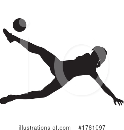 Female Soccer Player Clipart #1781097 by KJ Pargeter