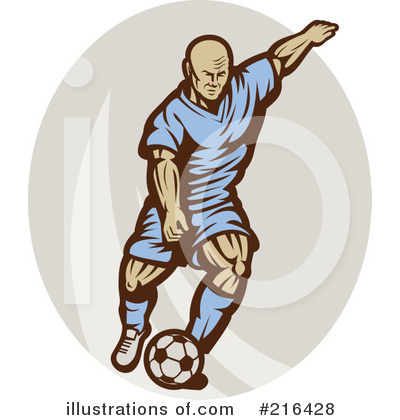 Royalty-Free (RF) Soccer Clipart Illustration by patrimonio - Stock Sample #216428