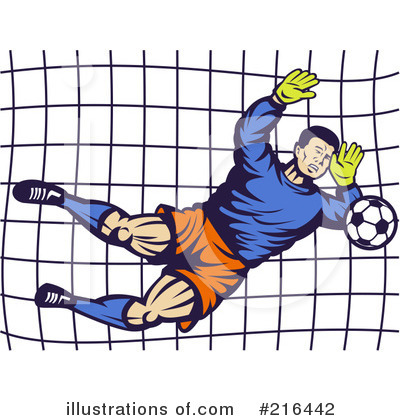 Royalty-Free (RF) Soccer Clipart Illustration by patrimonio - Stock Sample #216442