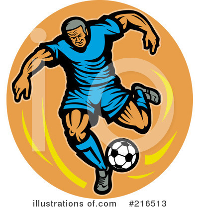 Royalty-Free (RF) Soccer Clipart Illustration by patrimonio - Stock Sample #216513