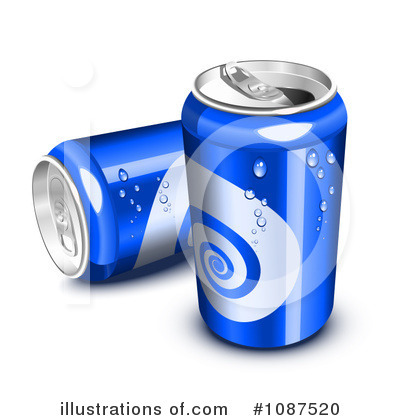 Royalty-Free (RF) Soda Cans Clipart Illustration by Oligo - Stock Sample #1087520