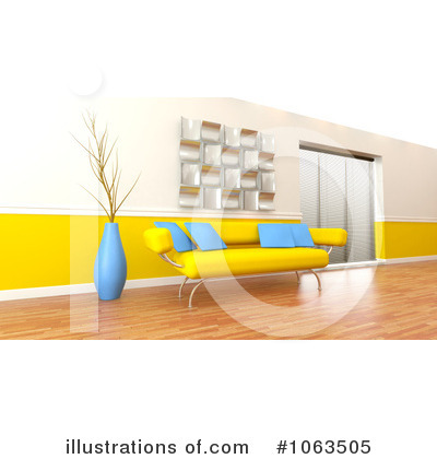 Royalty-Free (RF) Sofa Clipart Illustration by KJ Pargeter - Stock Sample #1063505