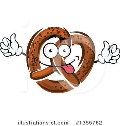 Royalty-Free (RF) Soft Pretzel Clipart Illustration by Vector Tradition SM - Stock Sample #1355762