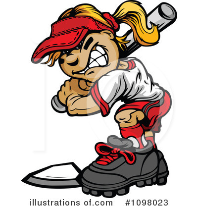 Royalty-Free (RF) Softball Clipart Illustration by Chromaco - Stock Sample #1098023