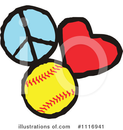 Royalty-Free (RF) Softball Clipart Illustration by Johnny Sajem - Stock Sample #1116941