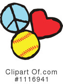Softball Clipart #1116941 by Johnny Sajem