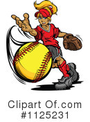 Softball Clipart #1125231 by Chromaco