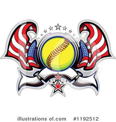 Royalty-Free (RF) Softball Clipart Illustration by Chromaco - Stock Sample #1192512