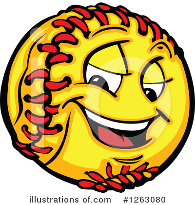 Royalty-Free (RF) Softball Clipart Illustration by Chromaco - Stock Sample #1263080