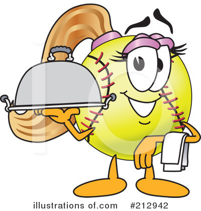 Royalty-Free (RF) Softball Mascot Clipart Illustration by Mascot Junction - Stock Sample #212942
