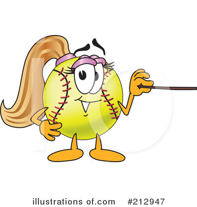 Royalty-Free (RF) Softball Mascot Clipart Illustration by Mascot Junction - Stock Sample #212947
