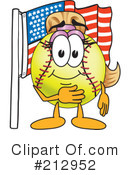 Softball Mascot Clipart #212952 by Mascot Junction