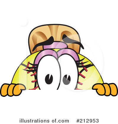 Royalty-Free (RF) Softball Mascot Clipart Illustration by Mascot Junction - Stock Sample #212953