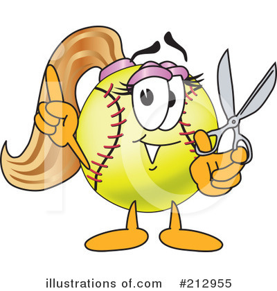 Royalty-Free (RF) Softball Mascot Clipart Illustration by Mascot Junction - Stock Sample #212955