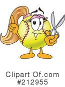 Softball Mascot Clipart #212955 by Mascot Junction