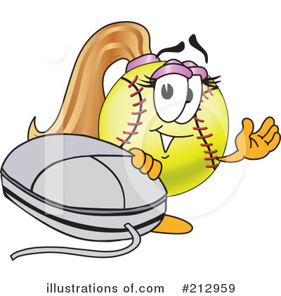 Royalty-Free (RF) Softball Mascot Clipart Illustration by Mascot Junction - Stock Sample #212959