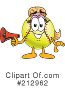 Softball Mascot Clipart #212962 by Mascot Junction