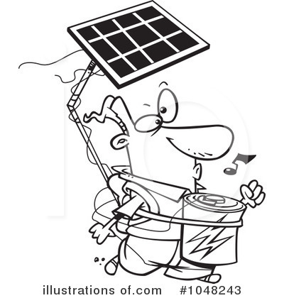 Royalty-Free (RF) Solar Energy Clipart Illustration by toonaday - Stock Sample #1048243