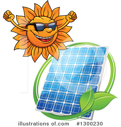 Royalty-Free (RF) Solar Energy Clipart Illustration by Vector Tradition SM - Stock Sample #1300230