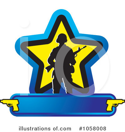 Royalty-Free (RF) Soldier Clipart Illustration by Lal Perera - Stock Sample #1058008