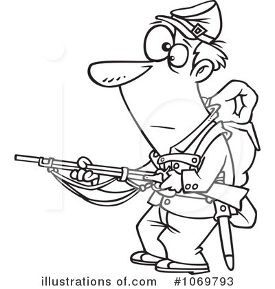 Royalty-Free (RF) Soldier Clipart Illustration by toonaday - Stock Sample #1069793
