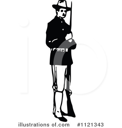 Royalty-Free (RF) Soldier Clipart Illustration by Prawny Vintage - Stock Sample #1121343