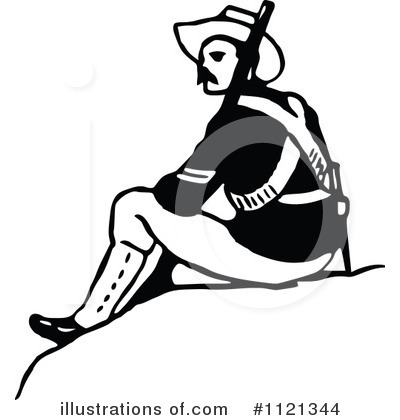 Royalty-Free (RF) Soldier Clipart Illustration by Prawny Vintage - Stock Sample #1121344