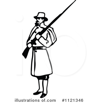 Royalty-Free (RF) Soldier Clipart Illustration by Prawny Vintage - Stock Sample #1121346