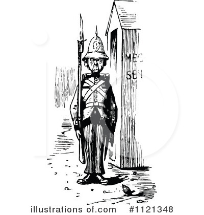 Royalty-Free (RF) Soldier Clipart Illustration by Prawny Vintage - Stock Sample #1121348