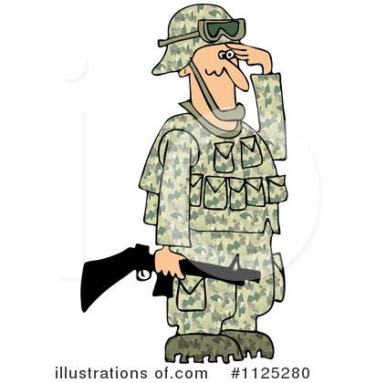 Royalty-Free (RF) Soldier Clipart Illustration by djart - Stock Sample #1125280
