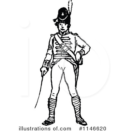 Royalty-Free (RF) Soldier Clipart Illustration by Prawny Vintage - Stock Sample #1146620