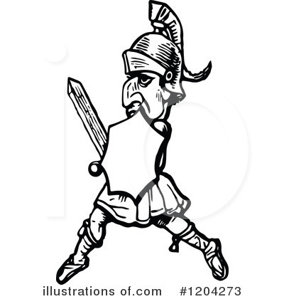 Royalty-Free (RF) Soldier Clipart Illustration by Prawny Vintage - Stock Sample #1204273