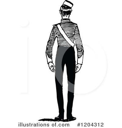 Royalty-Free (RF) Soldier Clipart Illustration by Prawny Vintage - Stock Sample #1204312