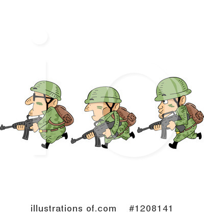 Royalty-Free (RF) Soldier Clipart Illustration by BNP Design Studio - Stock Sample #1208141