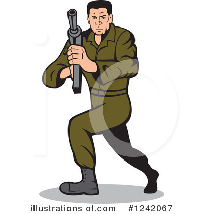 Royalty-Free (RF) Soldier Clipart Illustration by patrimonio - Stock Sample #1242067
