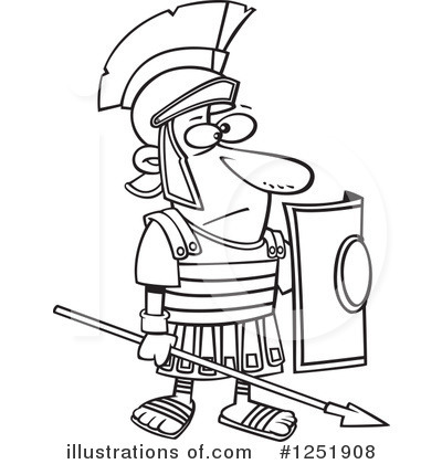 Royalty-Free (RF) Soldier Clipart Illustration by toonaday - Stock Sample #1251908