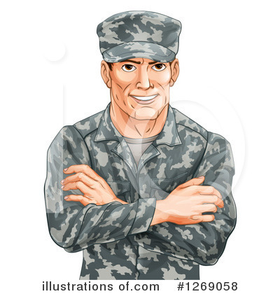 Royalty-Free (RF) Soldier Clipart Illustration by AtStockIllustration - Stock Sample #1269058