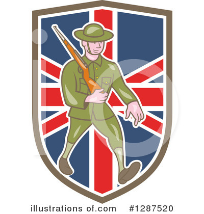 Royalty-Free (RF) Soldier Clipart Illustration by patrimonio - Stock Sample #1287520