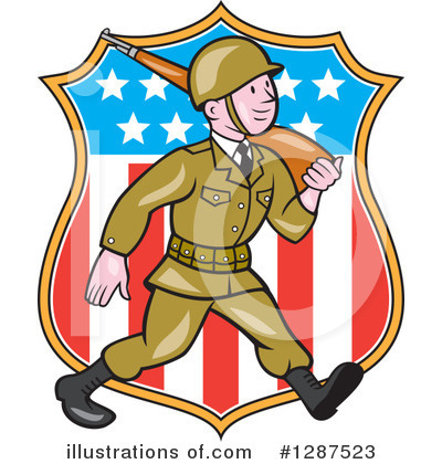 Royalty-Free (RF) Soldier Clipart Illustration by patrimonio - Stock Sample #1287523