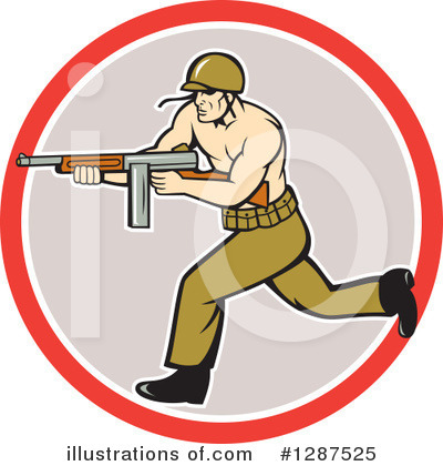 Royalty-Free (RF) Soldier Clipart Illustration by patrimonio - Stock Sample #1287525