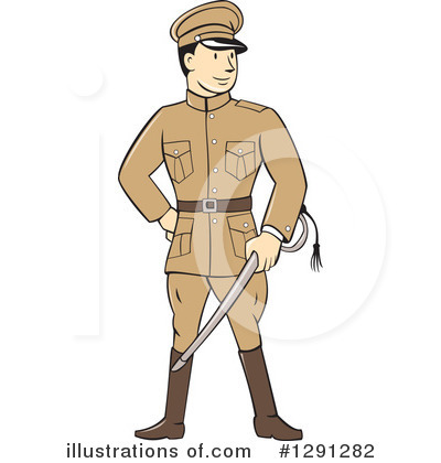 Royalty-Free (RF) Soldier Clipart Illustration by patrimonio - Stock Sample #1291282