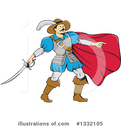 Musketeer Clipart #1332105 by patrimonio